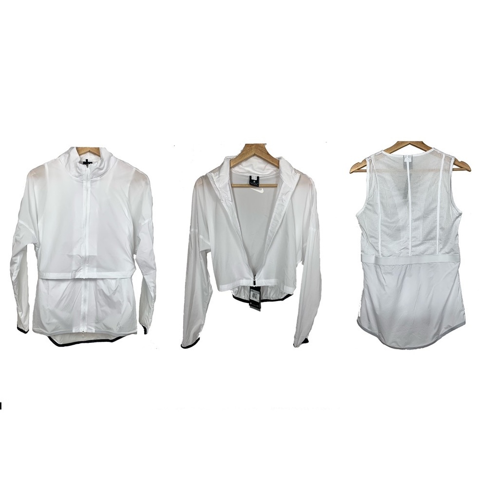 Nike White Windbreaker Jacket 3in1 XS